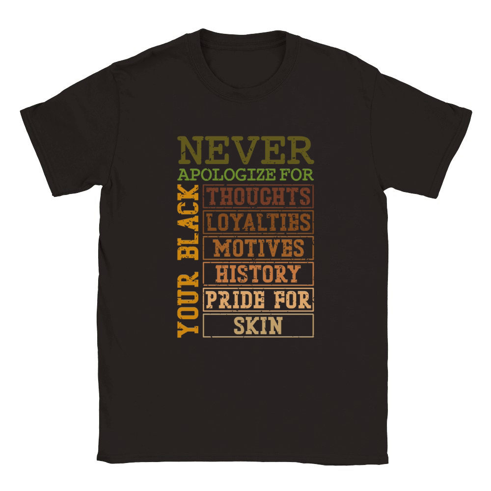 Never Apologize For Your Black History Classic Kids Crewneck T-shirt