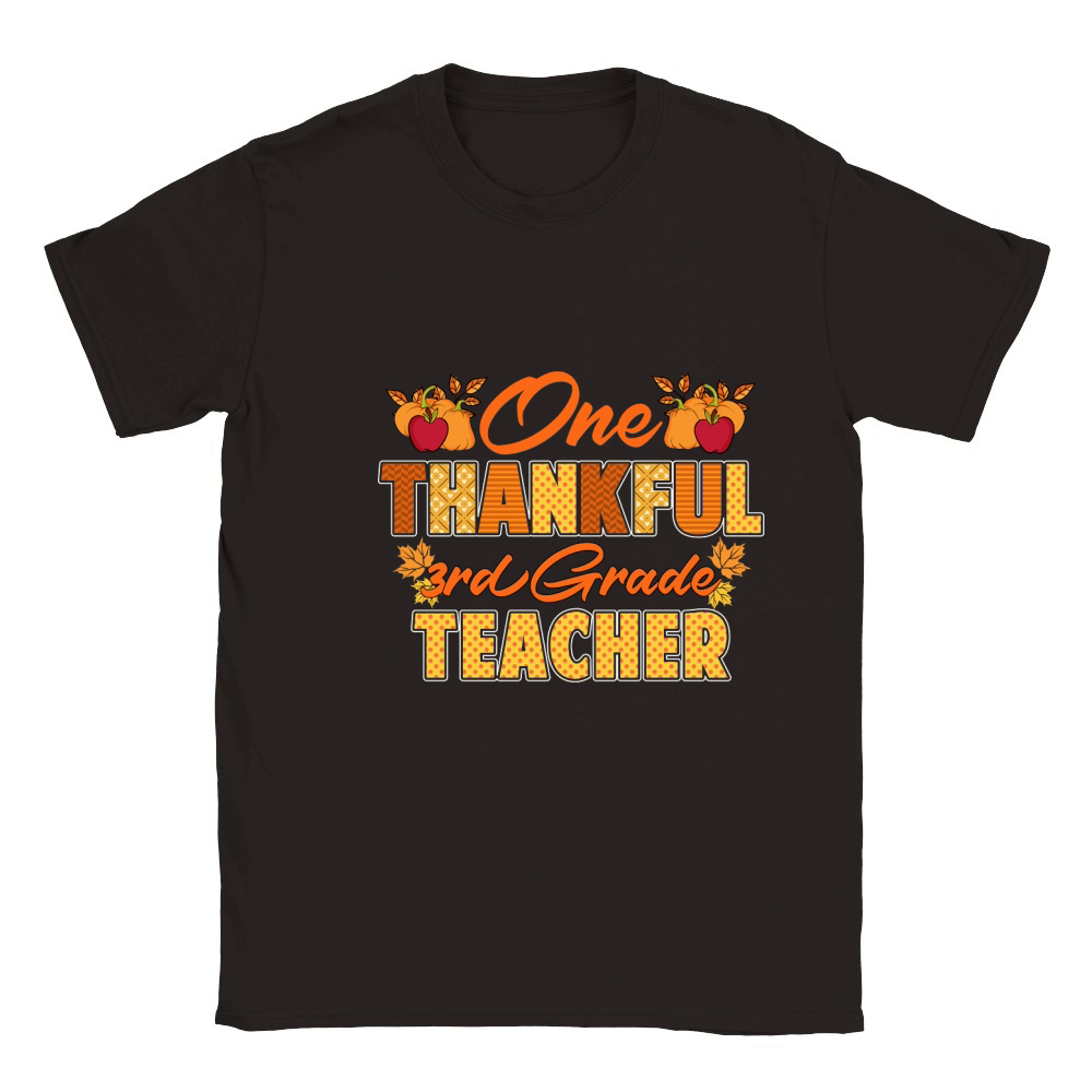 one thankful 3rd grade teacher Classic Kids Crewneck T-shirt