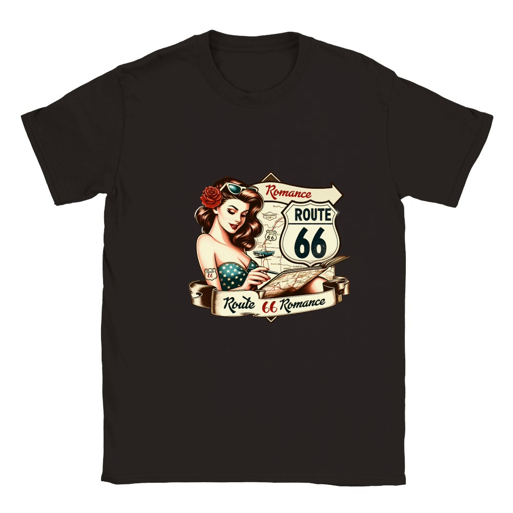 Retro Vintage route 66 Classic Kids Crewneck T-shirt