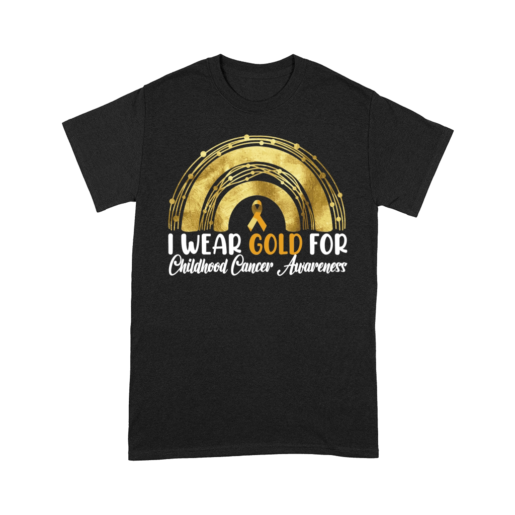 I wear gold for childhood Cancer Awareness Comfort T-shirt