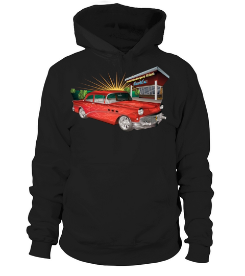 Red 57 Chevy Hot Rod Hoodie Unisex