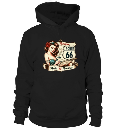 Retro Vintage route 66 Hoodie Unisex
