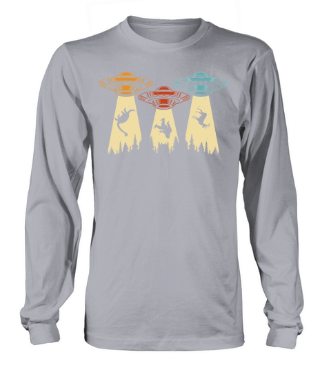 Funny Vintage UFO Alien  3 Long sleeved Unisex