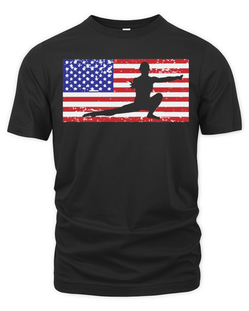 American Flag Vintage USA Flag Acrobatics Gymnast Organic Unisex T-shirt