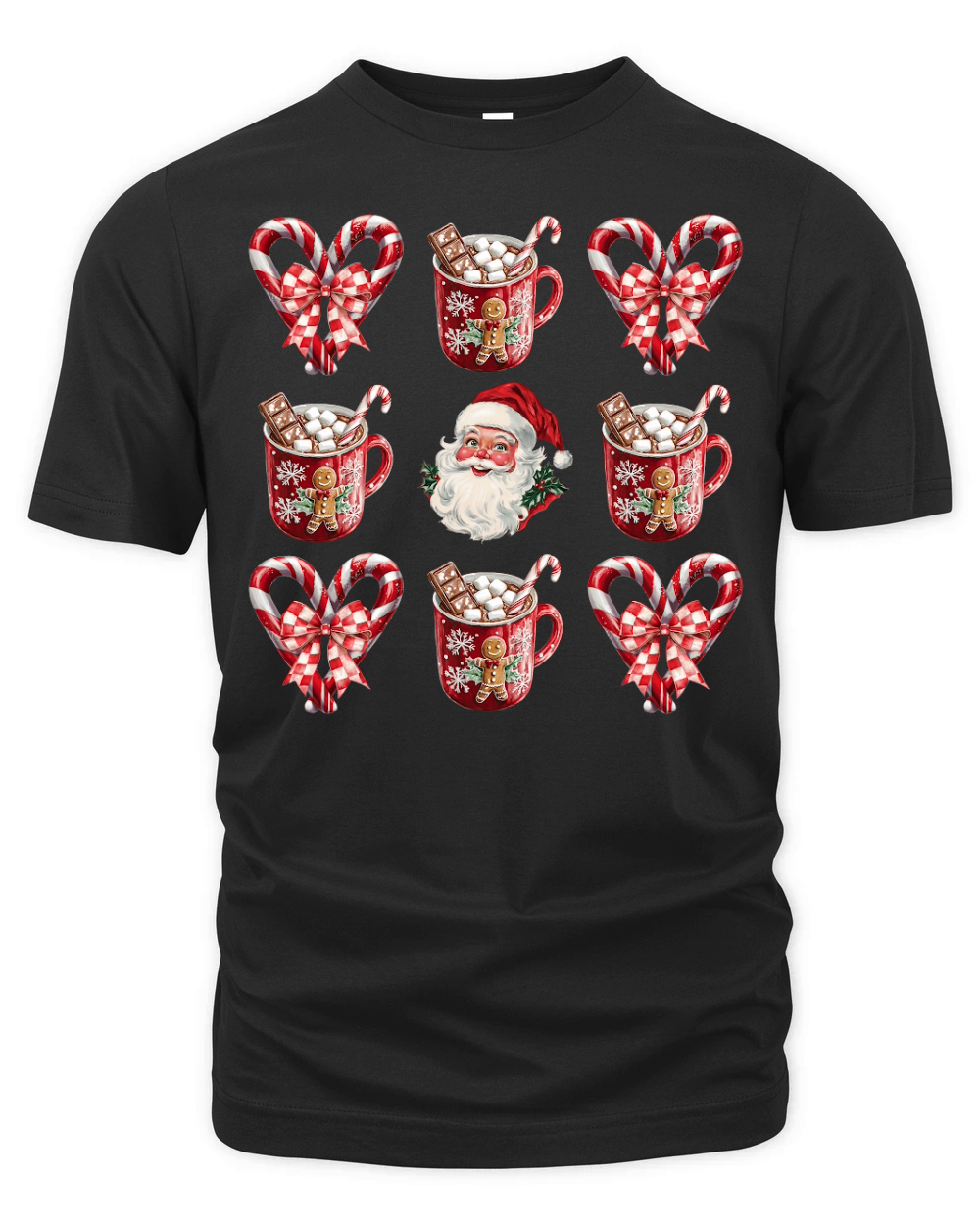 Christmas Candy Bow 001 Organic Unisex T-shirt
