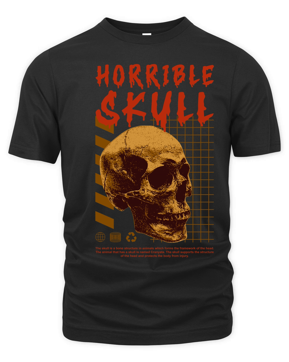 Horrible Skull Organic Unisex T-shirt