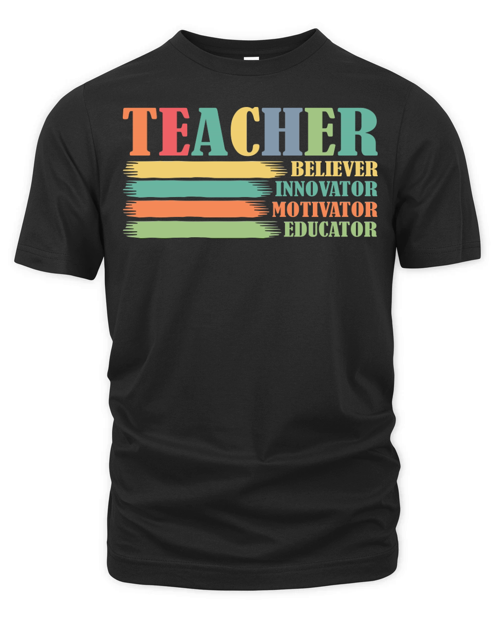 Teacher Believer Innovator Motivator Educator Organic Unisex T-shirt