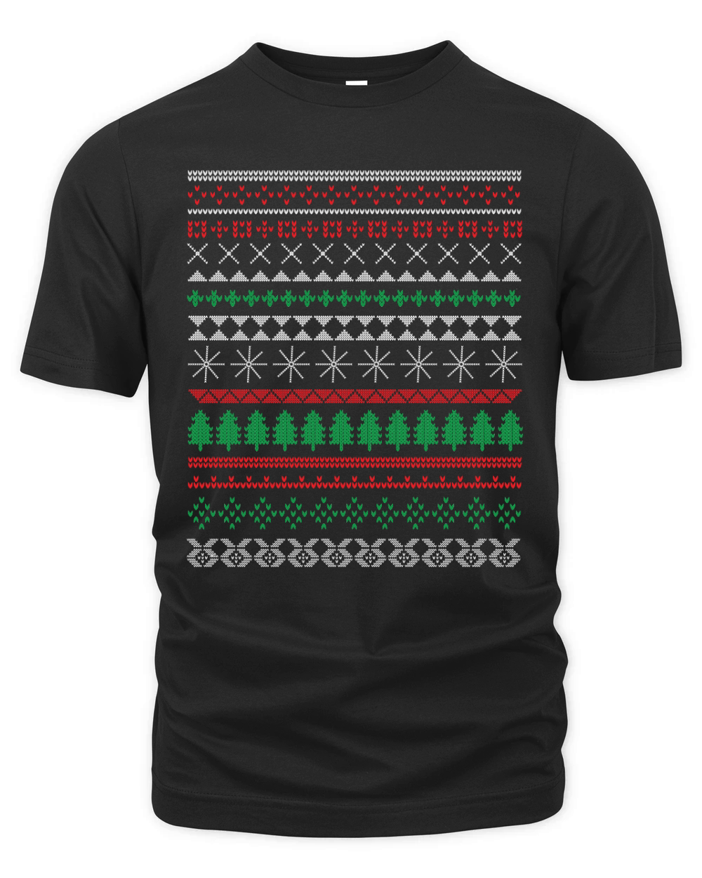 Ugly Christmas sweater pattern vector Organic Unisex T-shirt