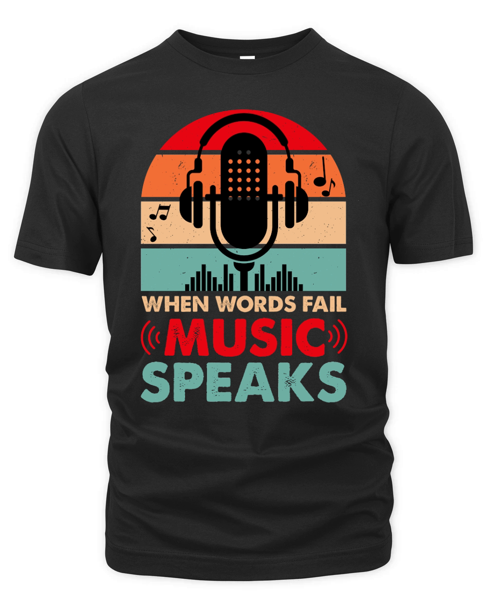 When Words Fail Music Speaks Organic Unisex T-shirt