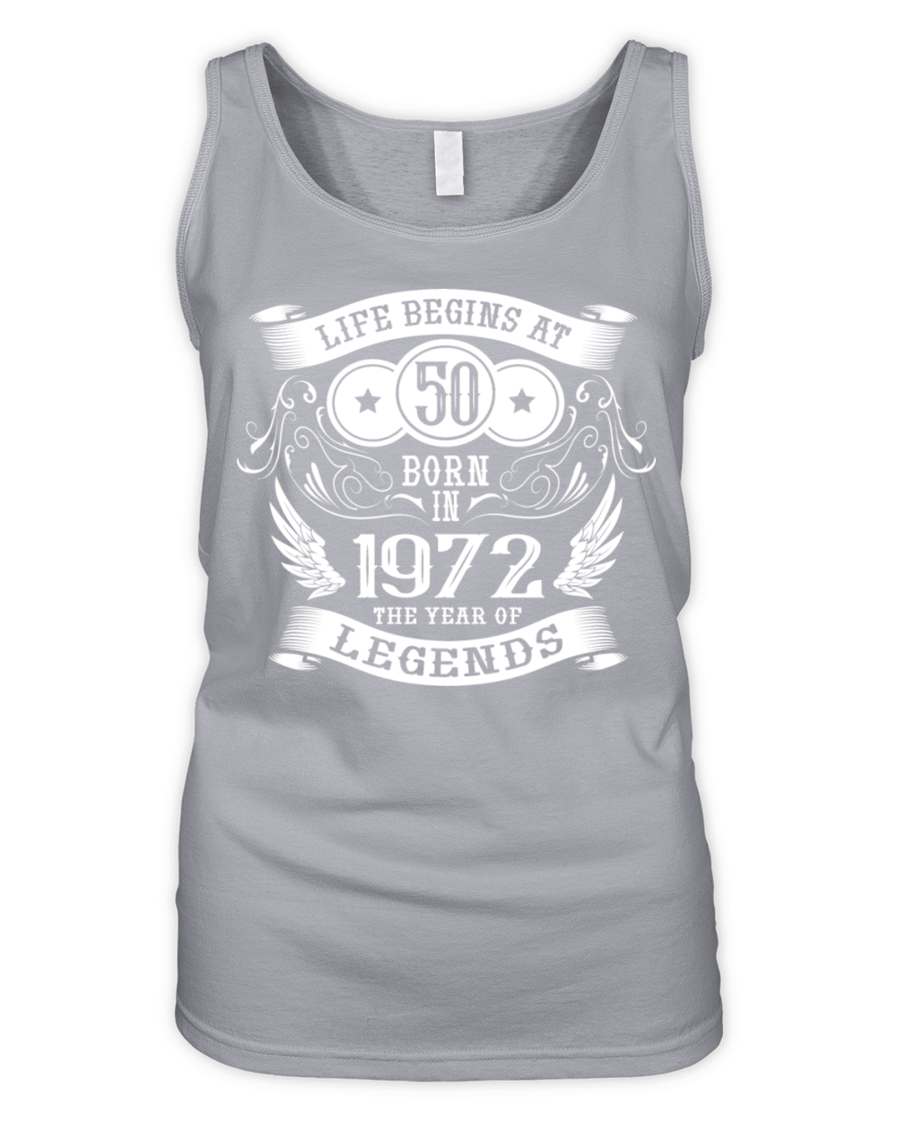 50th Birthday Gifts Vintage 1972 Birthday Organic Women's Tank Top