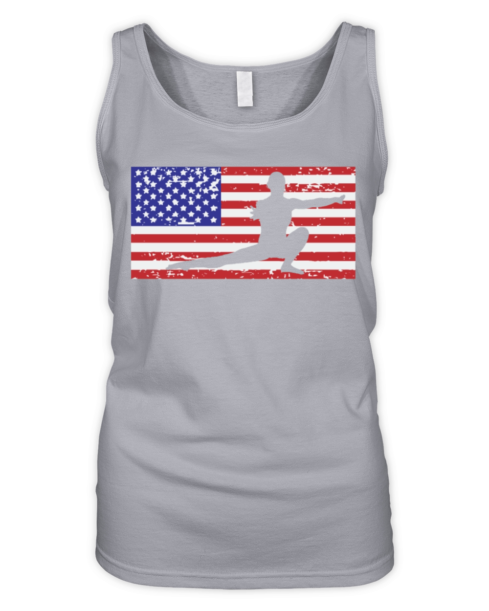 American Flag Vintage USA Flag Acrobatics Gymnast Organic Women's Tank Top