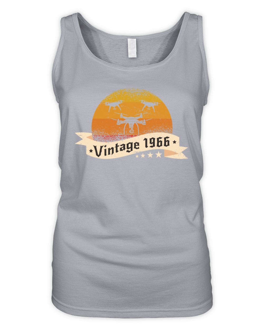 Drones-Pilots born 1966 Birthday Vintage Organic Women's Tank Top