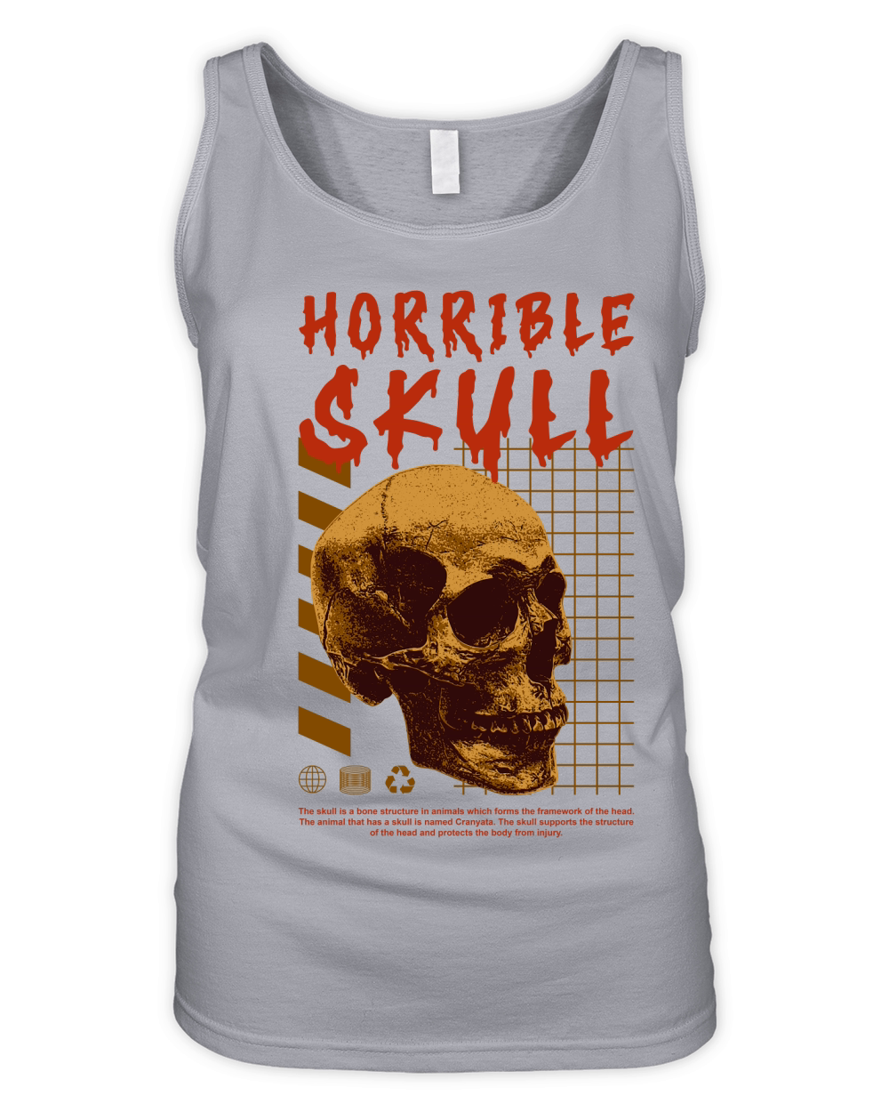 Horrible Skull Organic Women's Tank Top