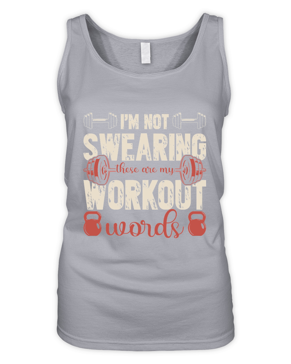 im not swearing these are my workout words Organic Women's Tank Top
