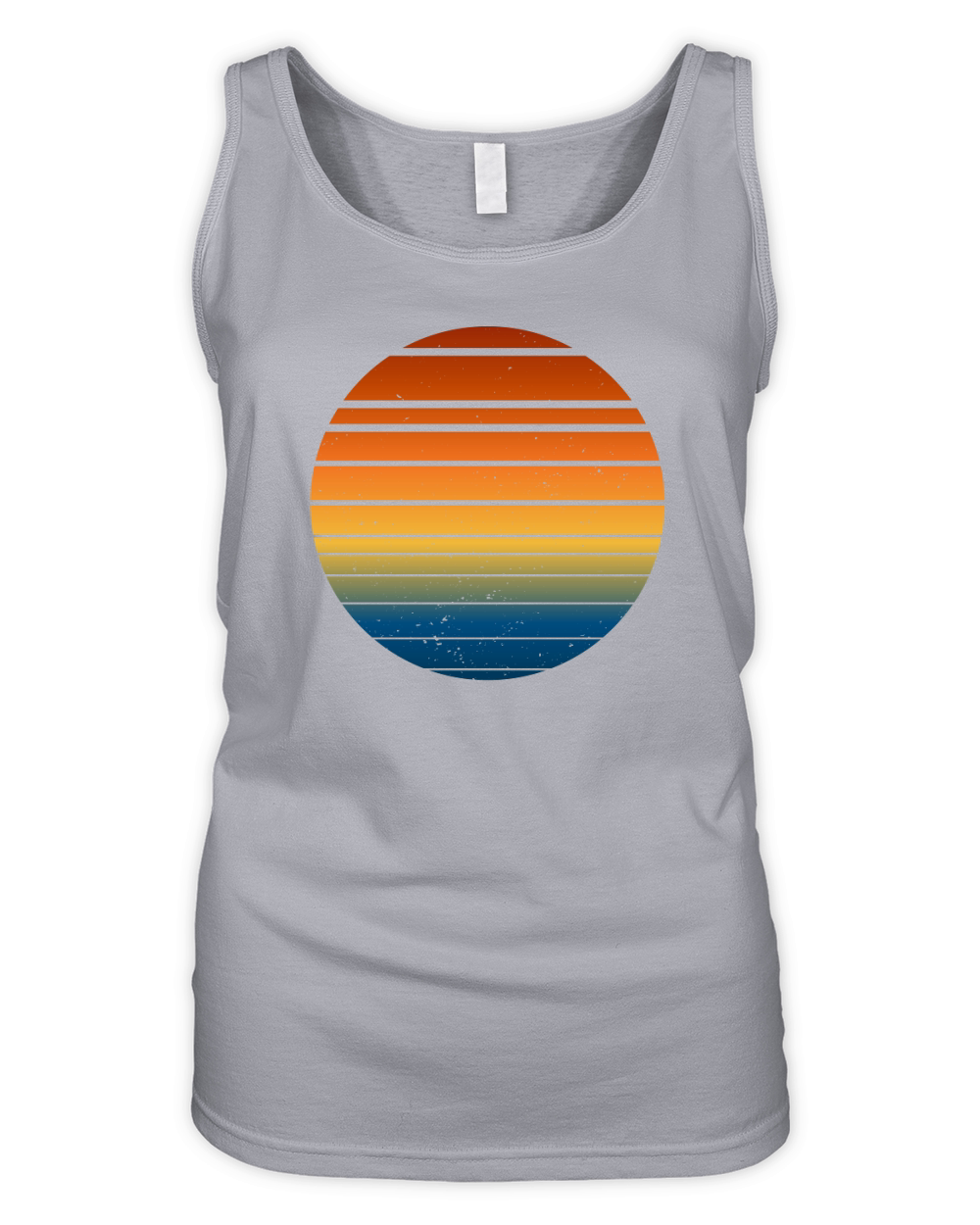 Vintage Retro Sunset (8) Organic Women's Tank Top