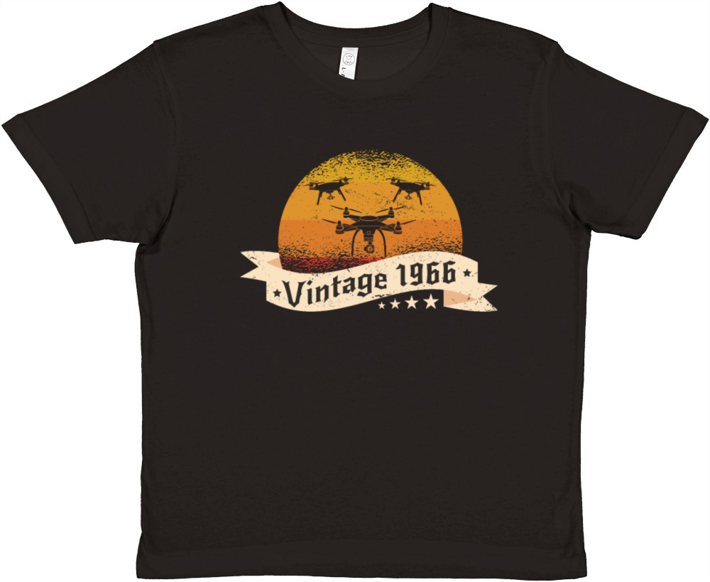 Drones-Pilots born 1966 Birthday Vintage Premium Kids Crewneck T-shirt