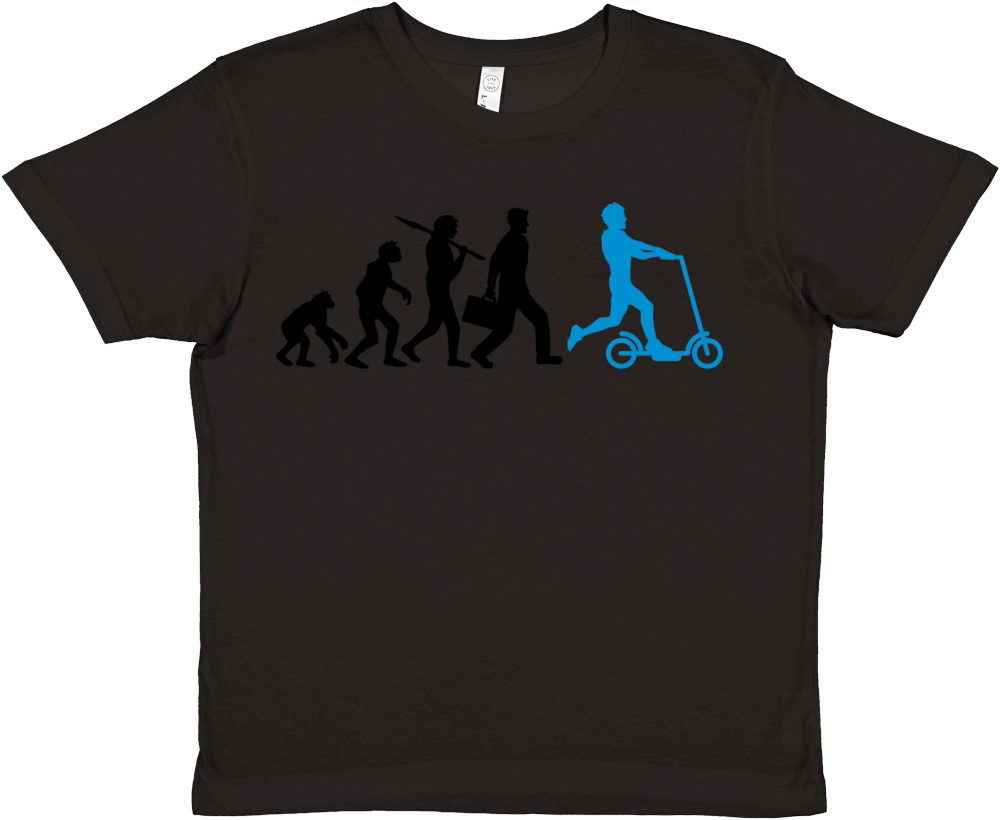 electric scooter evolution born to drive clipart e Premium Kids Crewneck T-shirt
