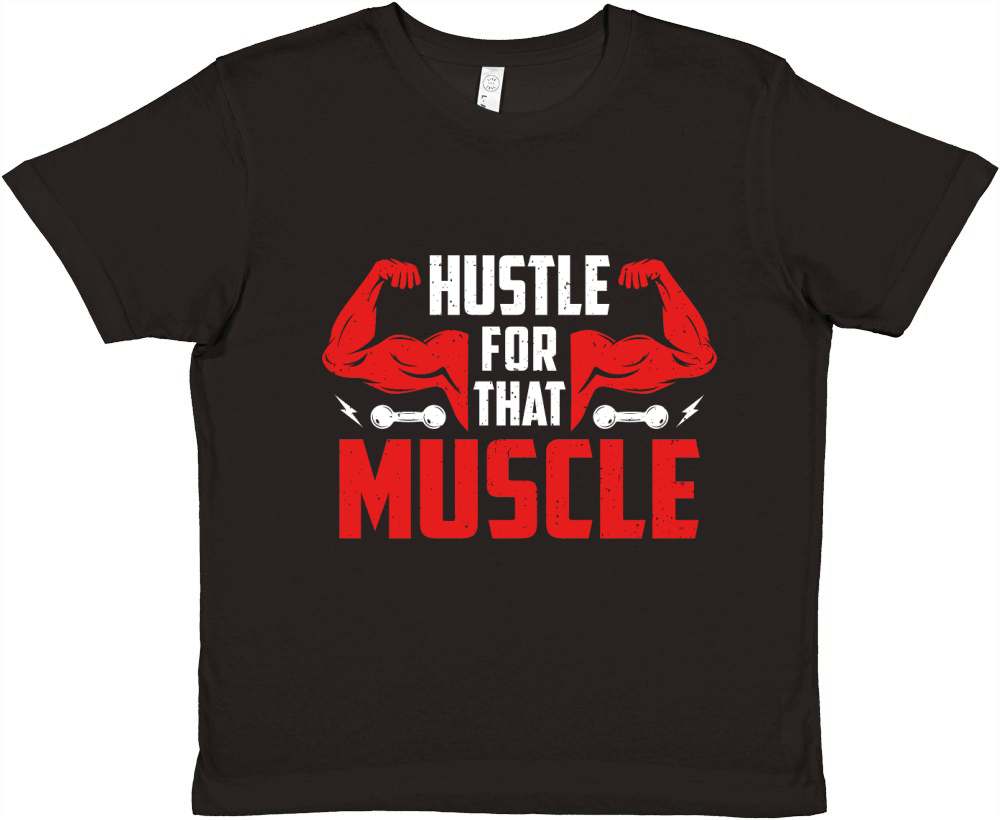 Hustle for that muscle Premium Kids Crewneck T-shirt