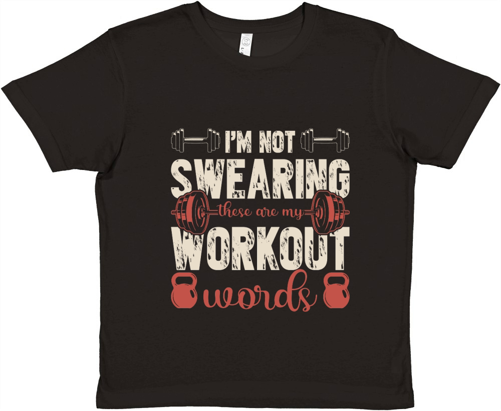 im not swearing these are my workout words Premium Kids Crewneck T-shirt