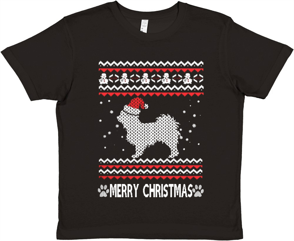 Merry christmas Dogs-Long Coat Chihuahua Premium Kids Crewneck T-shirt