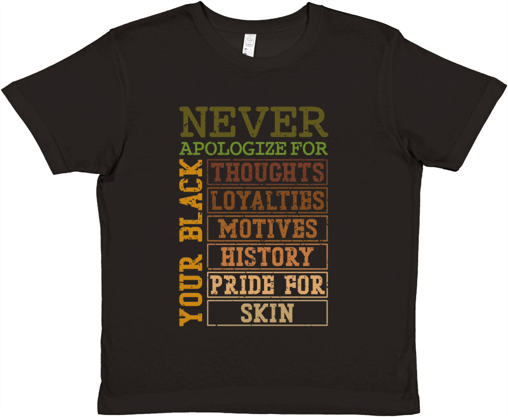Never Apologize For Your Black History Premium Kids Crewneck T-shirt