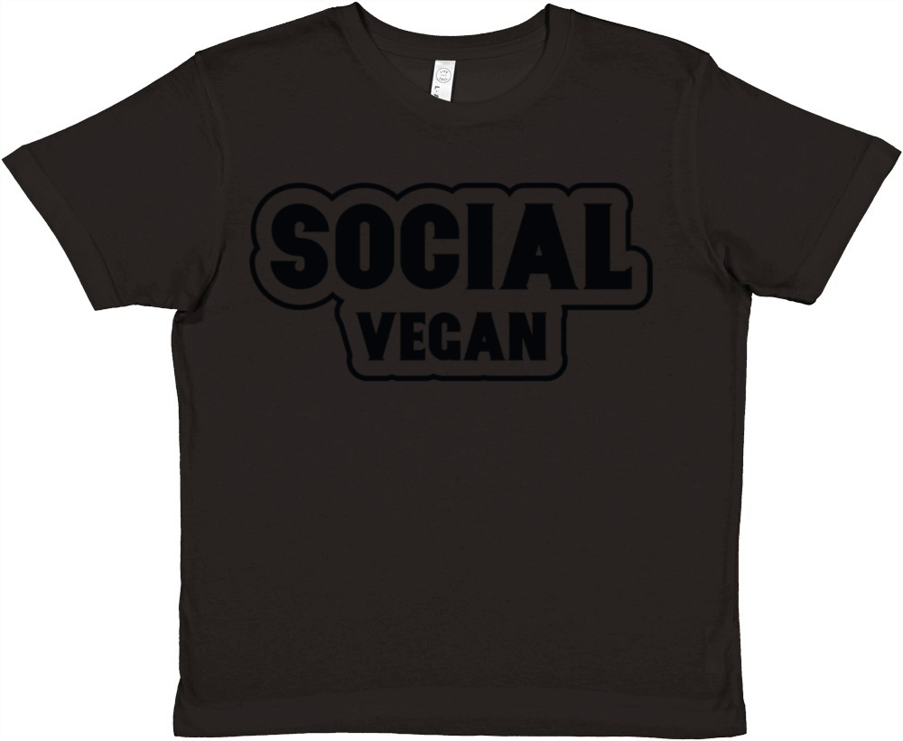 Social Vegan Premium Kids Crewneck T-shirt