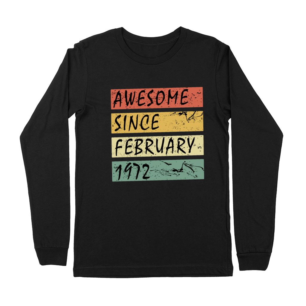 February 1972 vintage gift idea Premium Long Sleeve