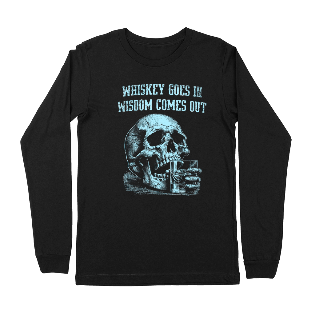 Skull Whiskey Goes In D Sky GR Premium Long Sleeve