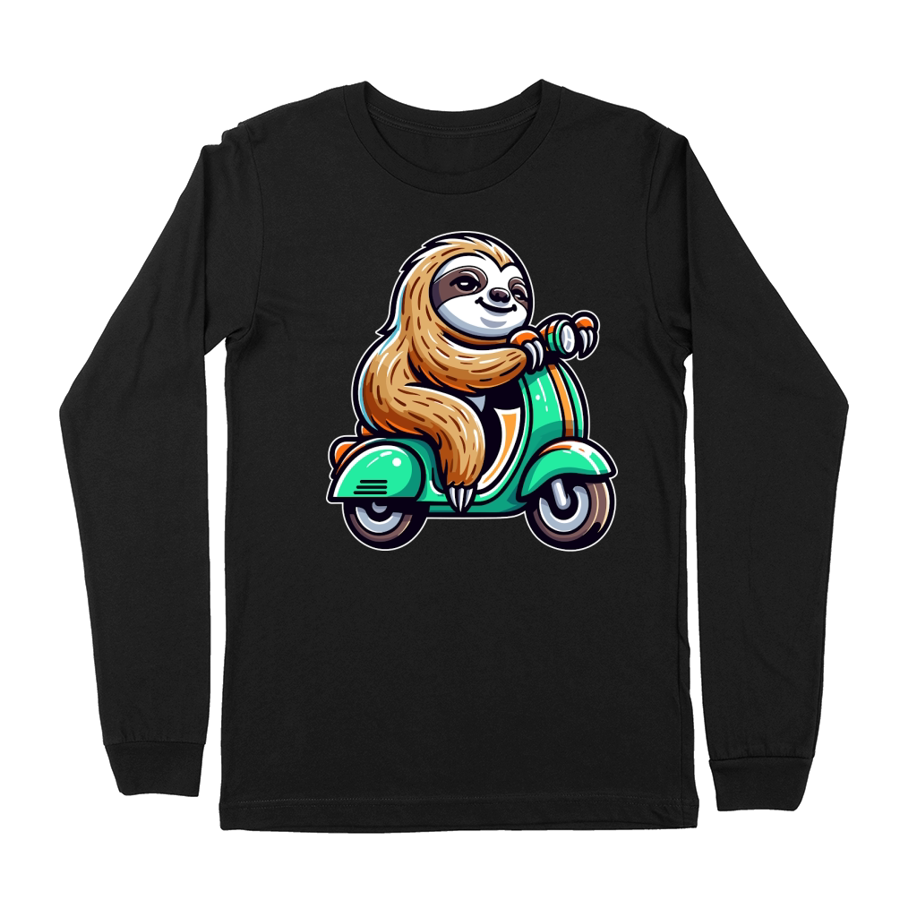 Sloth Riding Scooter 5 Premium Long Sleeve