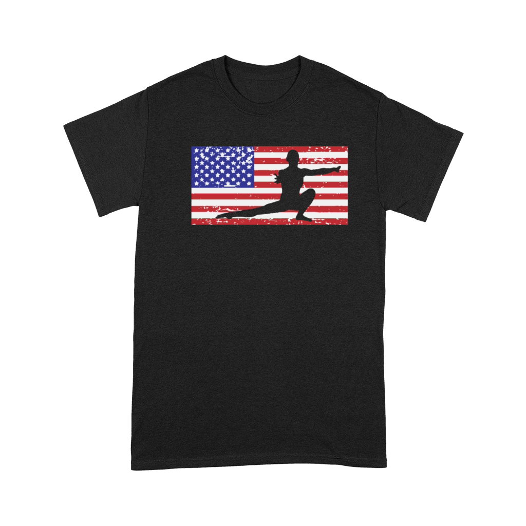 American Flag Vintage USA Flag Acrobatics Gymnast Premium T-shirt