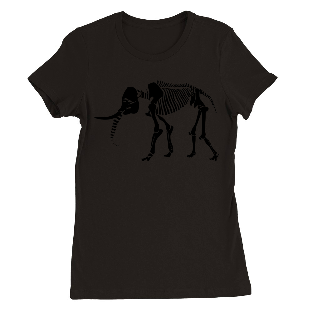 Elephant skeleton Premium Womens Crewneck T-shirt