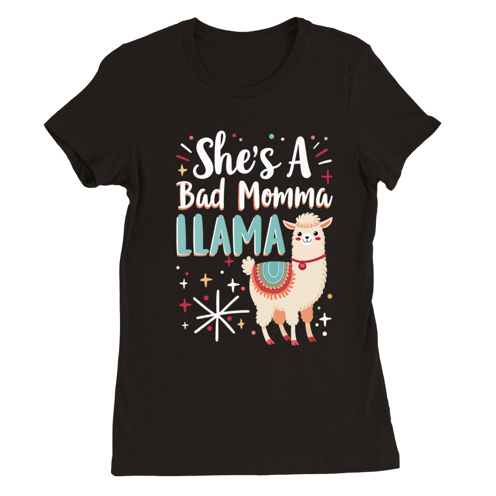 LLama (7) Premium Womens Crewneck T-shirt