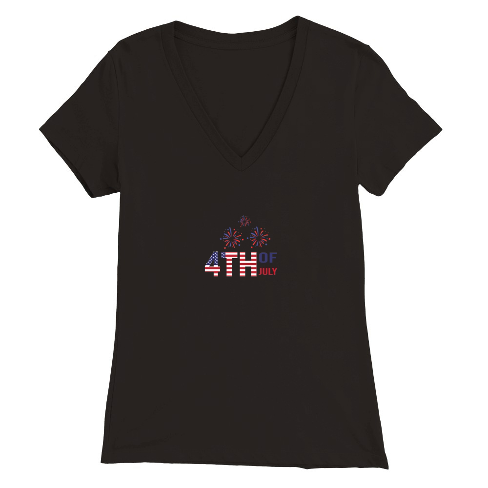 Happy 4Th of July 4 02 Premium Womens V-Neck T-shirt