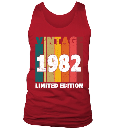 40th Birthday Vintage 1982 Limited Edition Tank Top Unisex