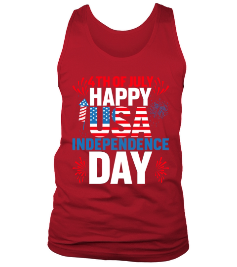 4th of July happy USA Independence Day Tank Top Unisex