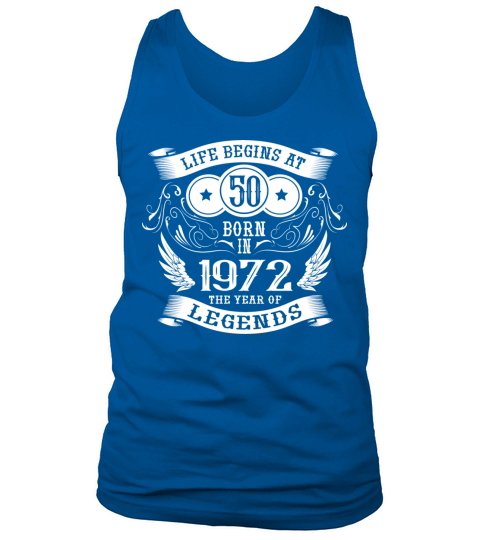 50th Birthday Gifts Vintage 1972 Birthday Tank Top Unisex