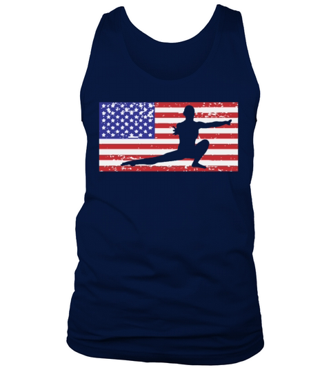 American Flag Vintage USA Flag Acrobatics Gymnast Tank Top Unisex