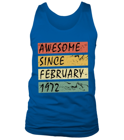 February 1972 vintage gift idea Tank Top Unisex