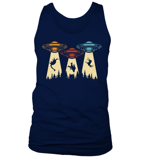 Funny Vintage UFO Alien  3 Tank Top Unisex