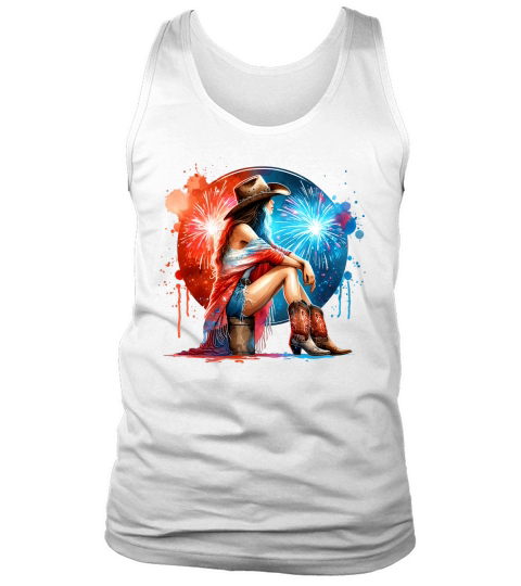 Watercolor Cowgirl 03 Tank Top Unisex