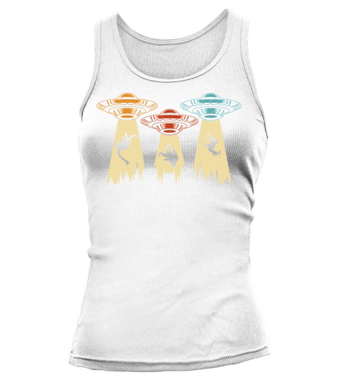 Funny Vintage UFO Alien  3 Tank top Woman