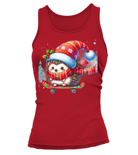 Hedgehog Santa 1 Tank top Woman