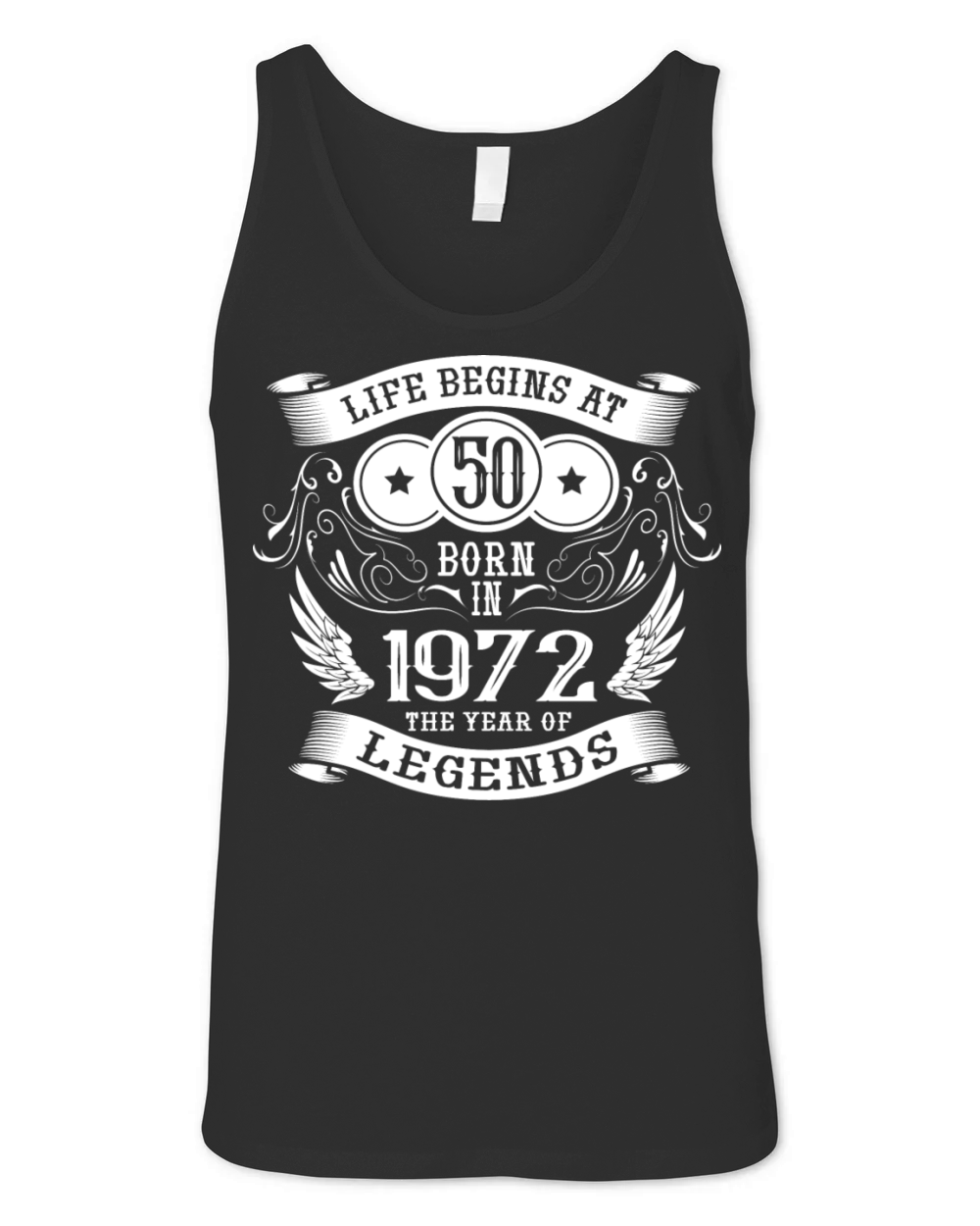 50th Birthday Gifts Vintage 1972 Birthday Unisex Jersey Tank