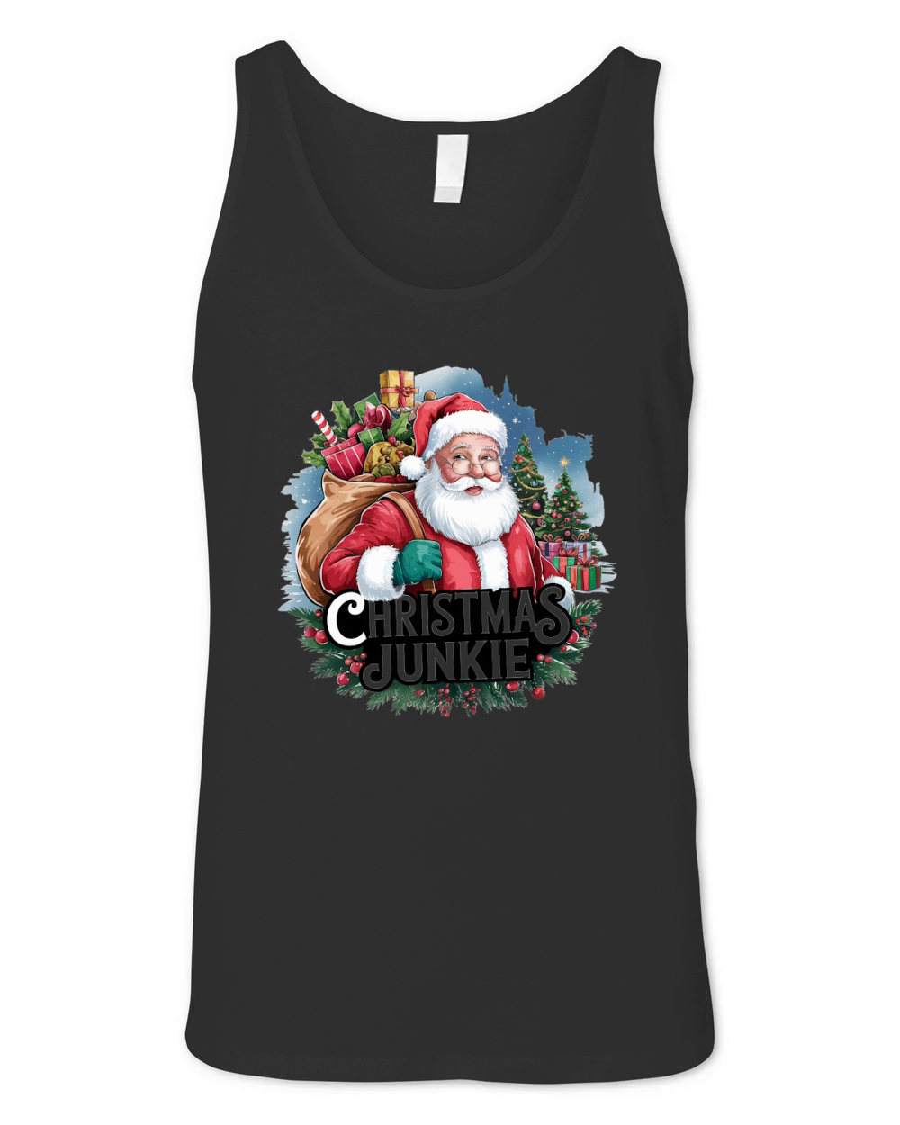 Christmas Junkie Unisex Jersey Tank