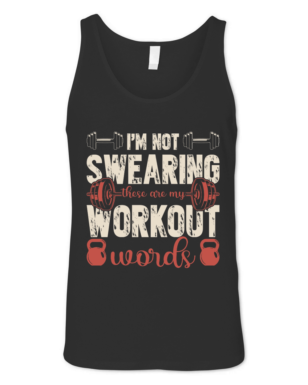 im not swearing these are my workout words Unisex Jersey Tank