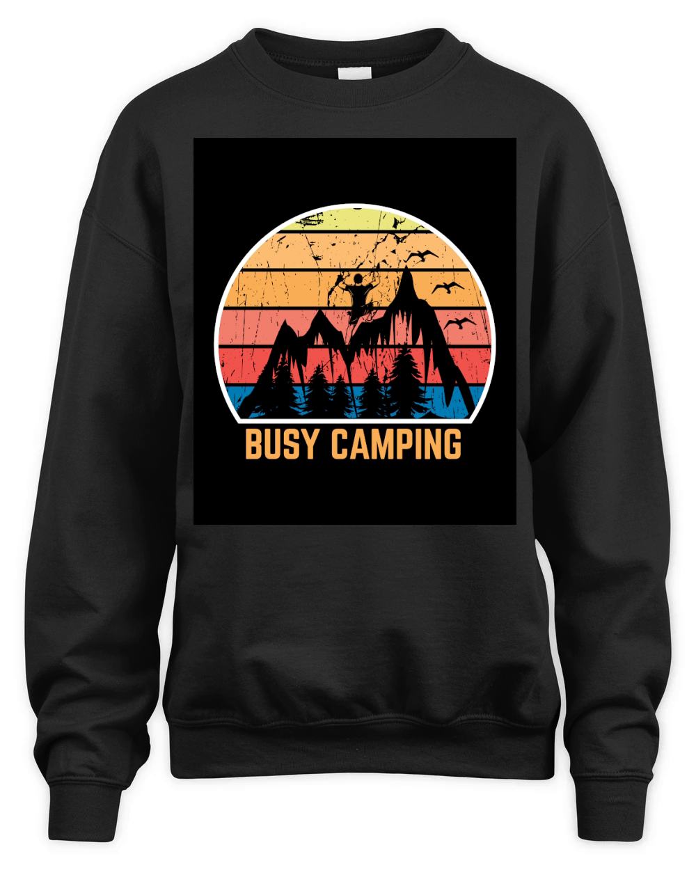 busy camping Unisex Premium Crewneck Sweatshirt