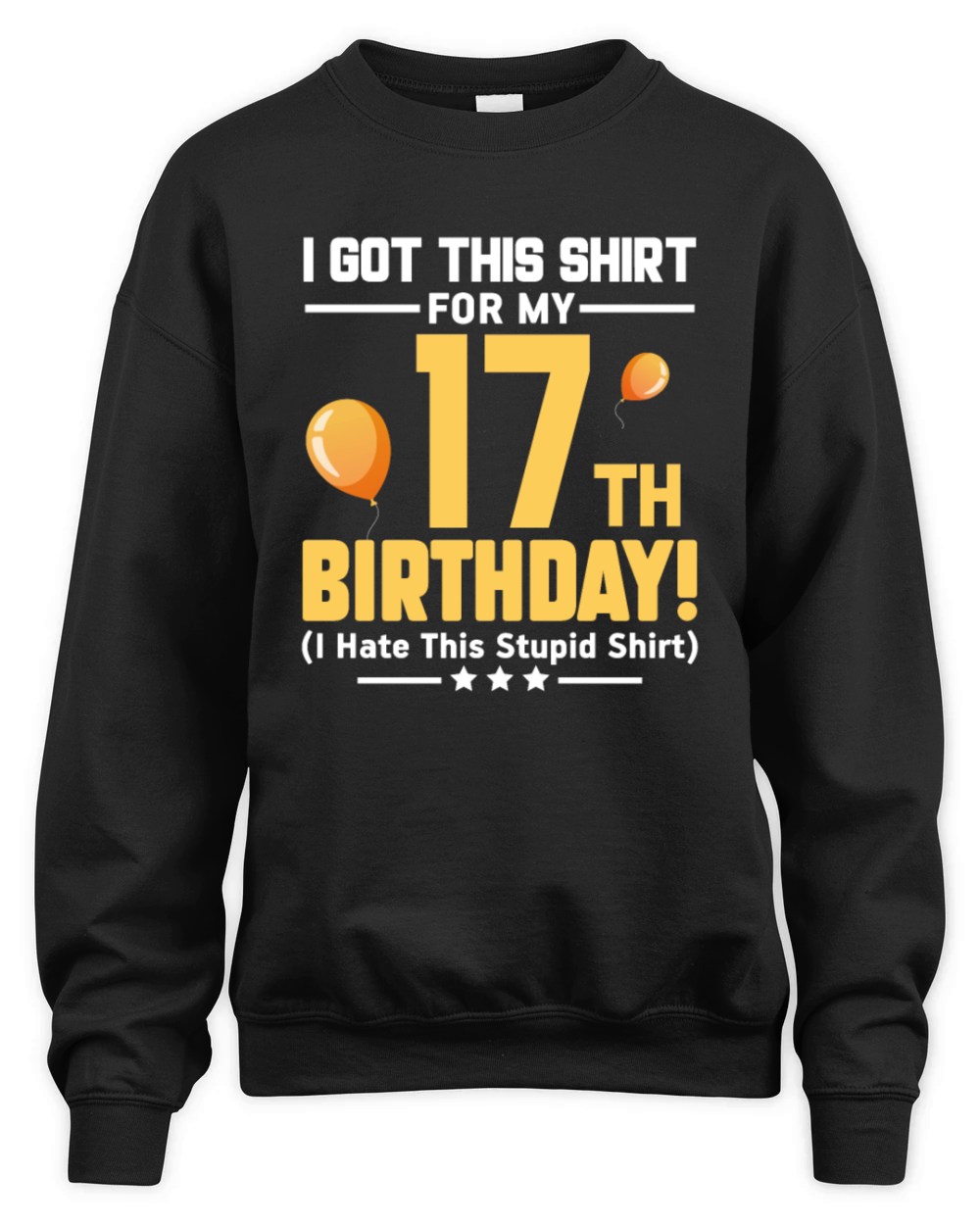 Funny 17th Birthday 17 Years Old Boys Girls Gift Unisex Premium Crewneck Sweatshirt