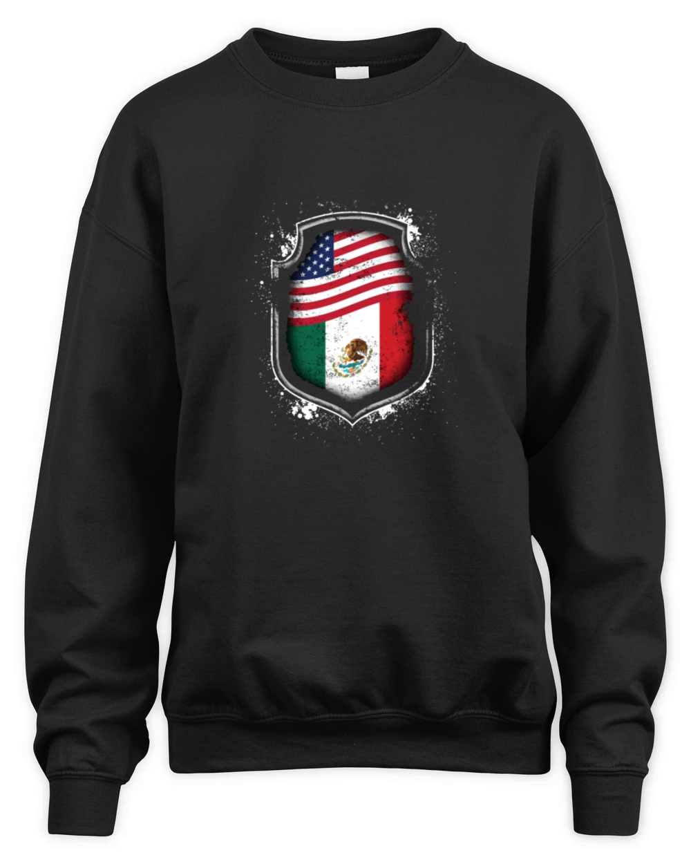 Mexican American Flags Of Mexico And America Gift Unisex Premium Crewneck Sweatshirt