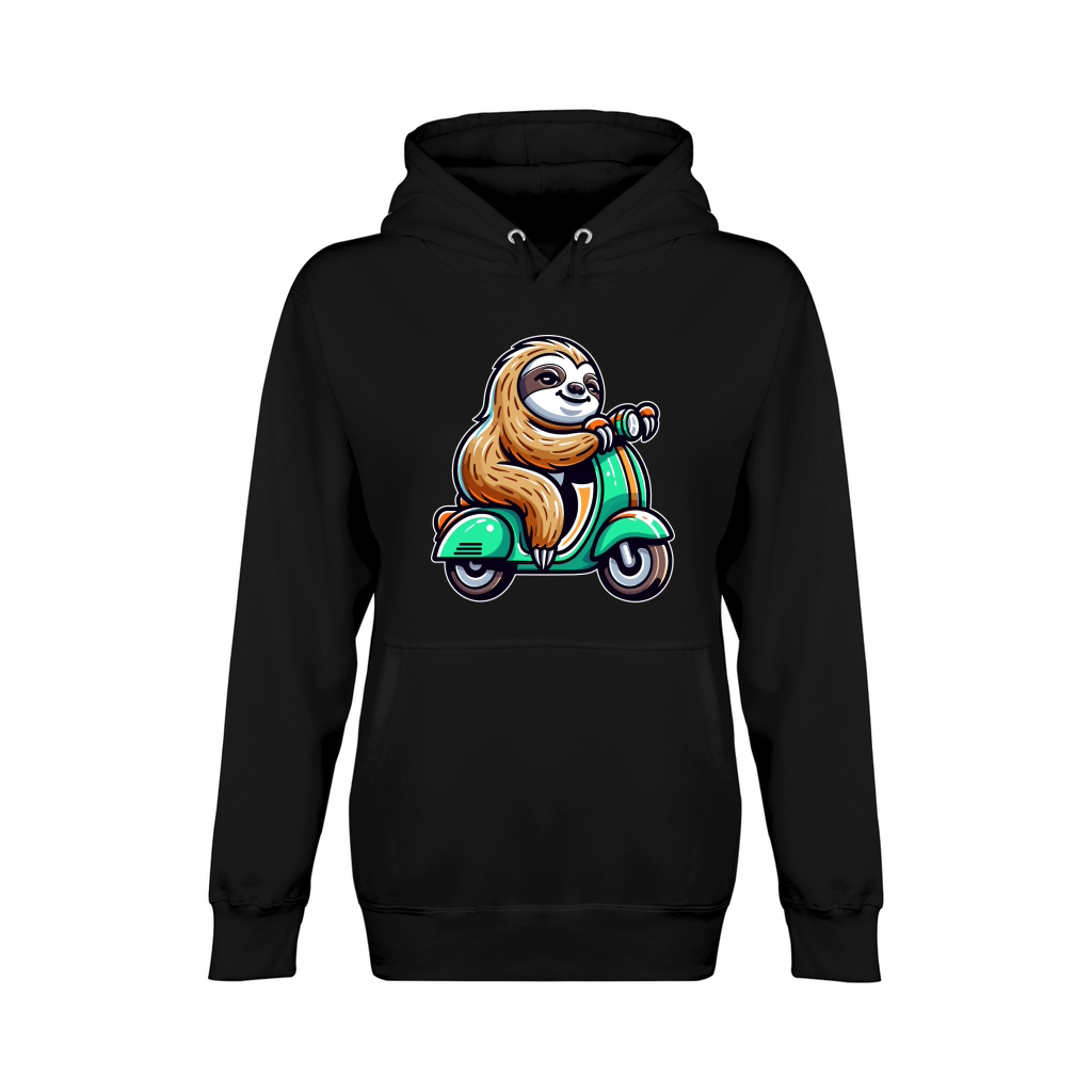 Sloth Riding Scooter 5 Unisex Premium Pullover Hoodie