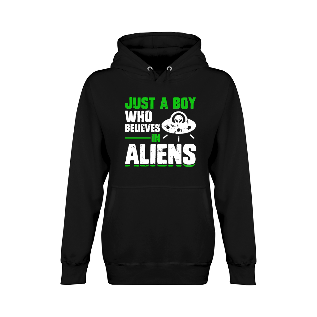 Vintage UFO Alien just a boy who believes in Aliens Unisex Premium Pullover Hoodie